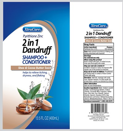 JPG - 08008 13.5oz 2 In 1 Dandruff Shampoo and Conditioner   Shea and Cocoa Butter